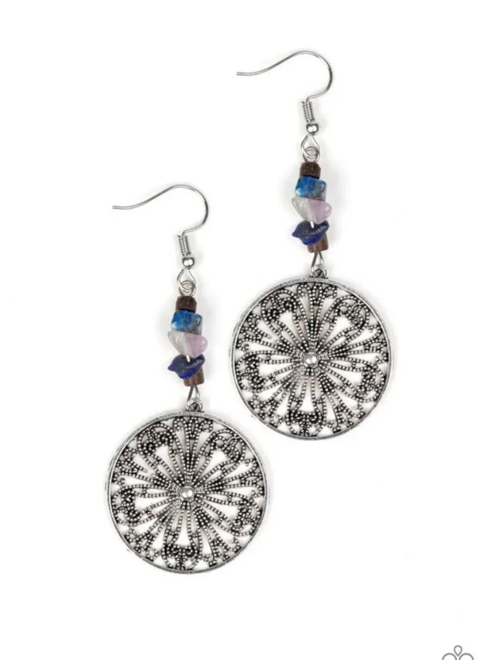 Paparazzi Jewelry Accessories - Adobe Dweller - Blue Earrings - Vintage
